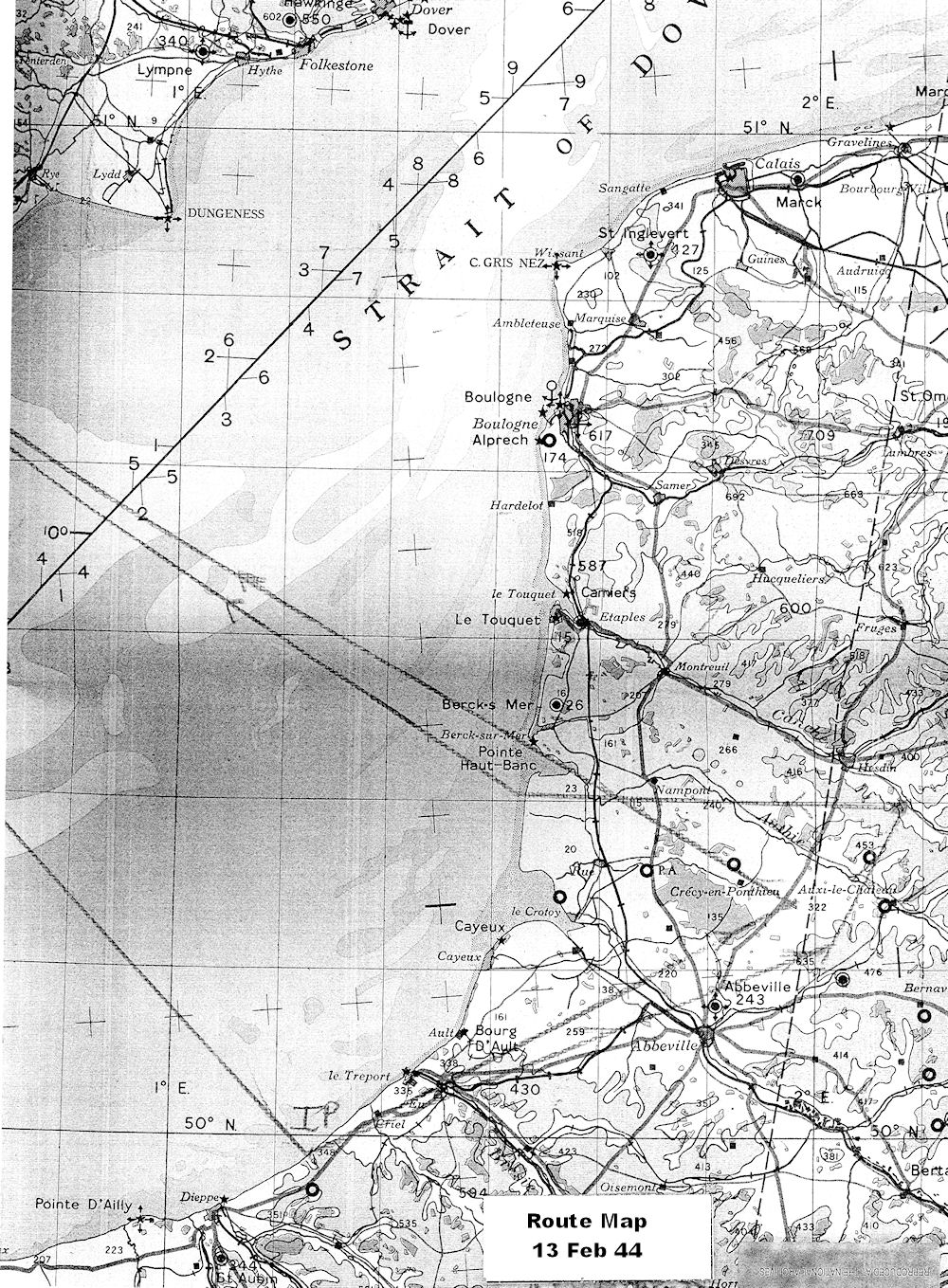 Route Map 13Feb44