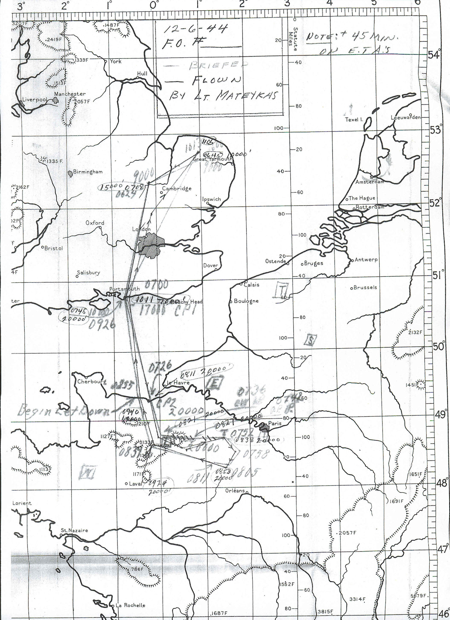 Route map 12June44